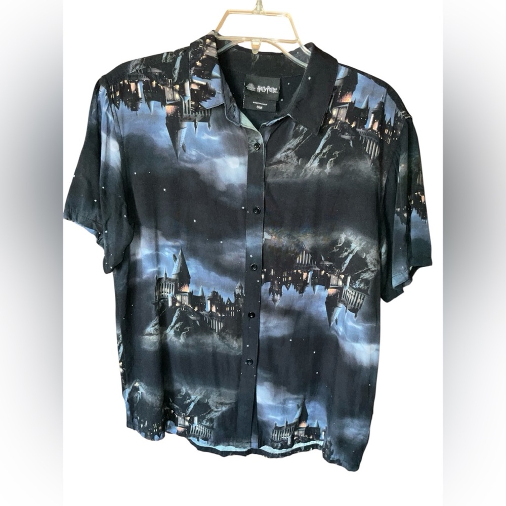 Harry Potter Hogwarts Womens Button Down Shirt SM-Medium